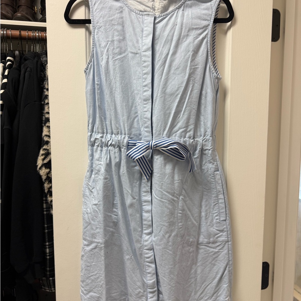 Vineyard Vines Blue Dress with Striped Detail